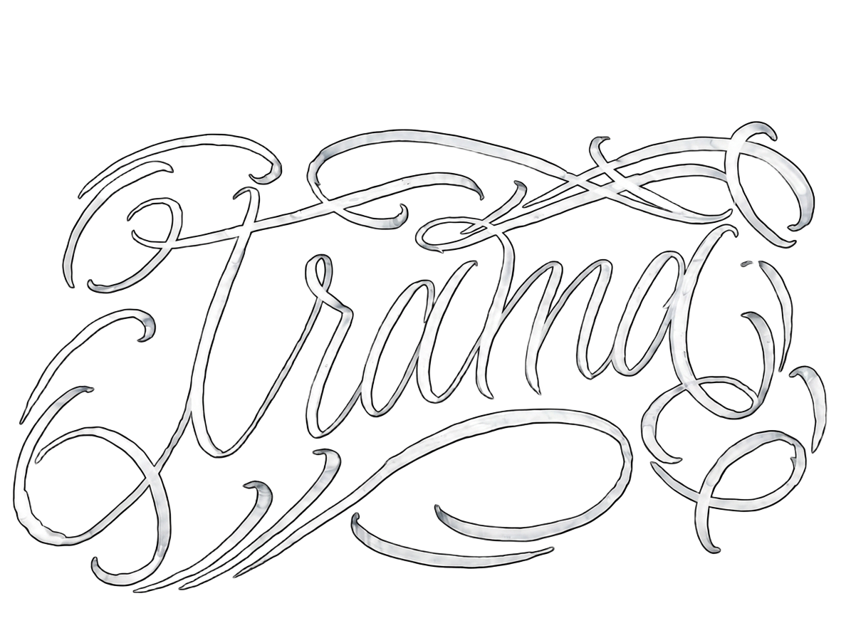 Trama — lettering